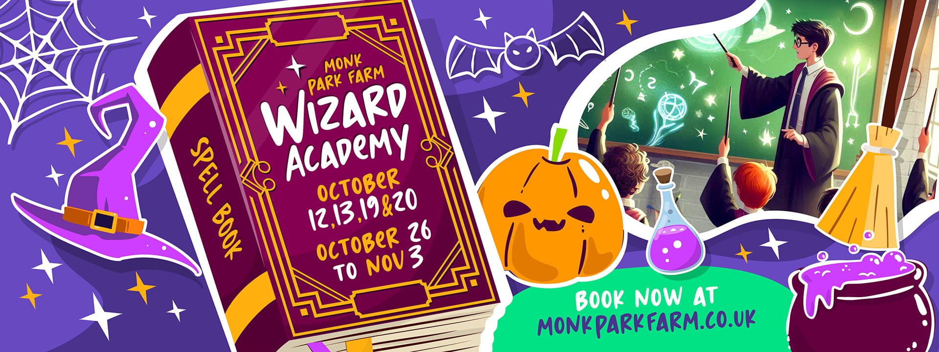 Monk Park Farm Wizard Academy for Halloween 2024